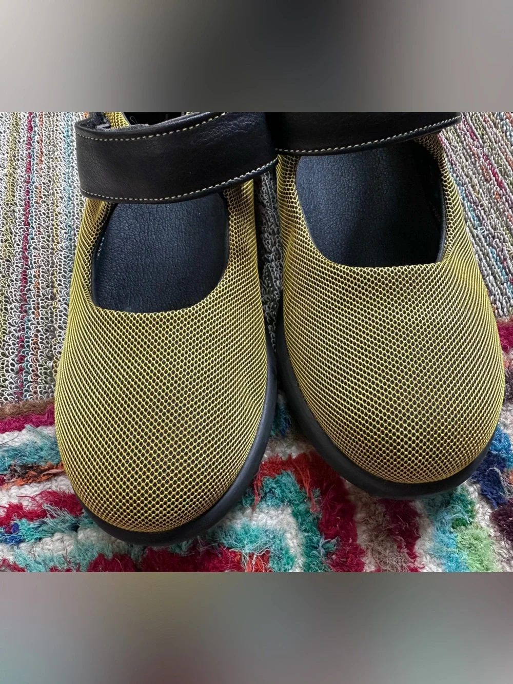 Fluevog LIKE NEW Urban Angels Pilot yellow vegan mesh Velcro sneaker-8 (fit 7.5)